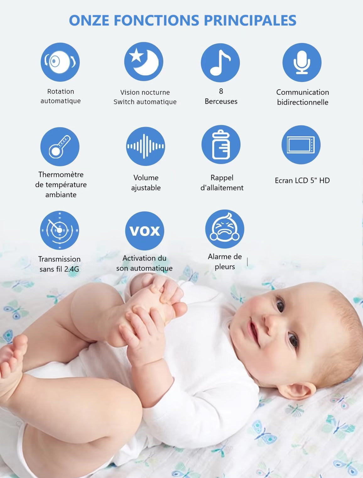 Babyphone Camera - Ecran 5"