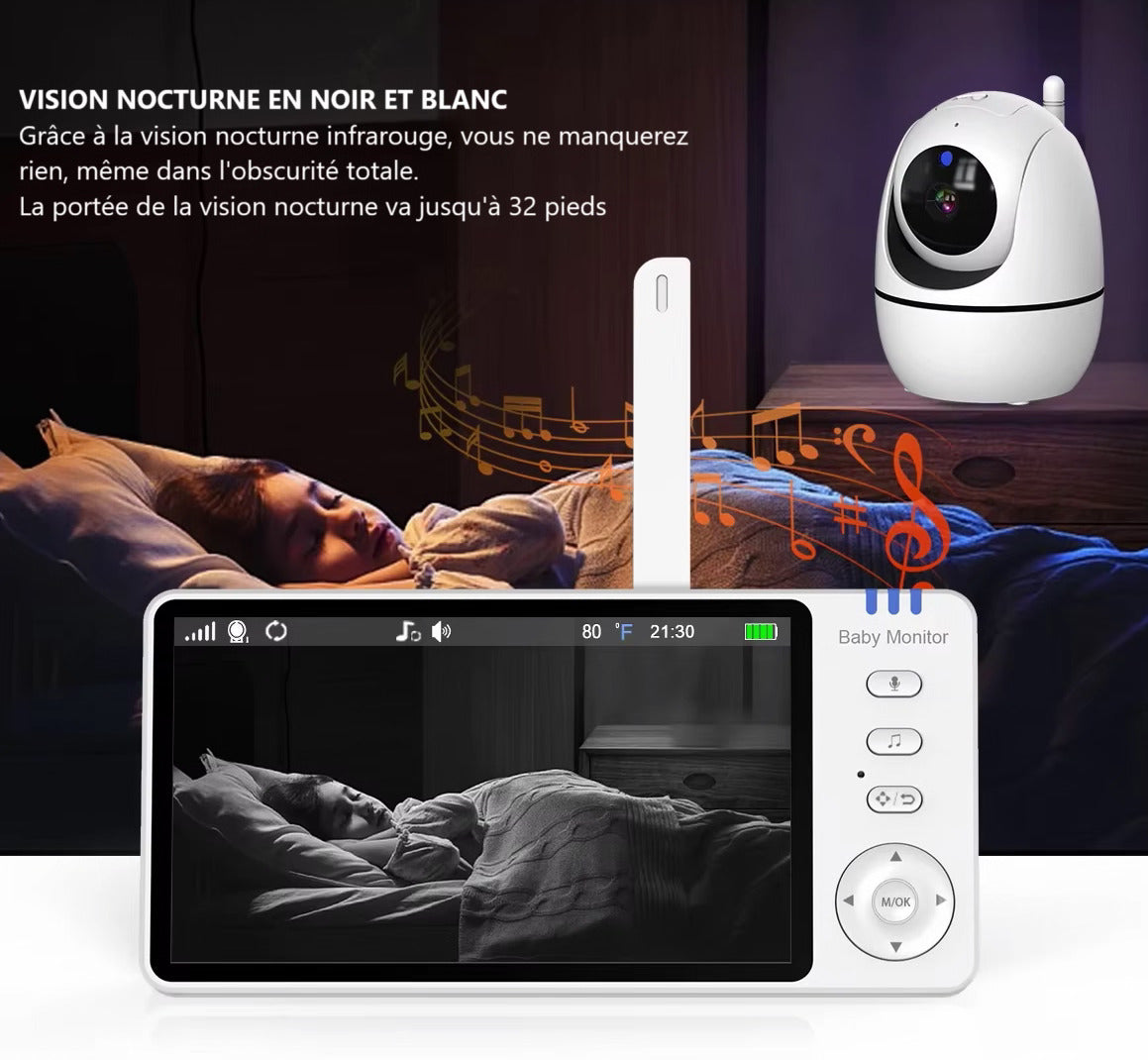 Babyphone Camera - Ecran 5"