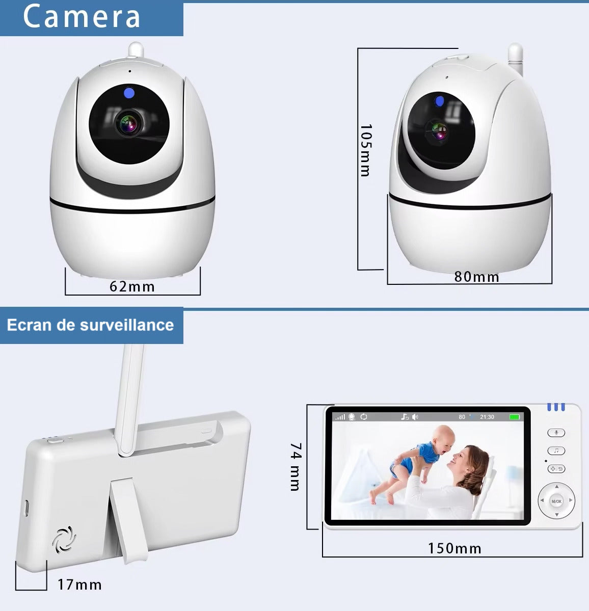 Babyphone Camera - Ecran 5"