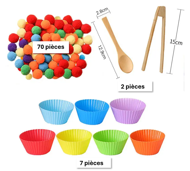 Montessori - Tri et Comptage de Pompons