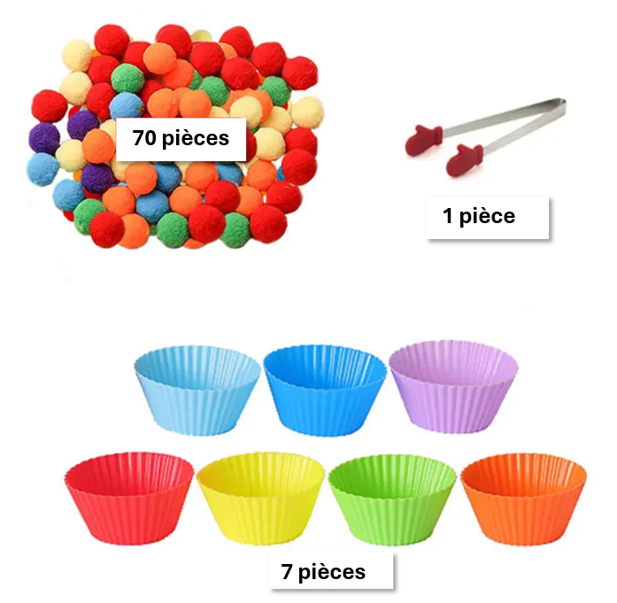 Montessori - Tri et Comptage de Pompons