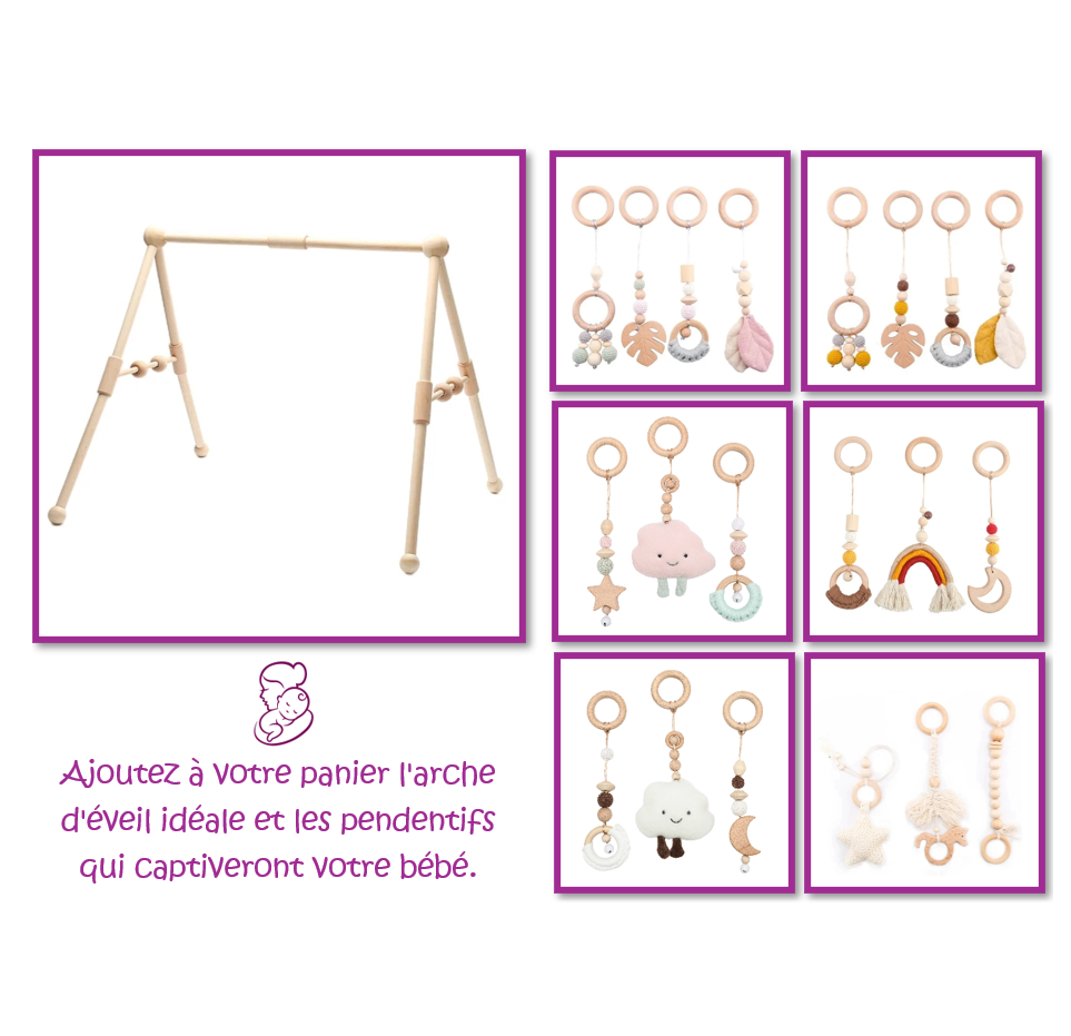 Tapis d'éveil - Arche en bois ensemble